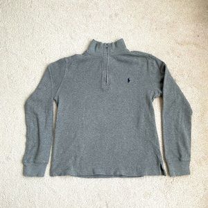 Boys Ralph Lauren Cotton Mesh Quarter-Zip Pullover